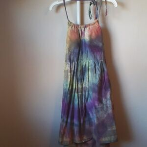 💫💫💫No Boundaries Tie dyed Festival Halter Mini Dress M (7-9) Juniors
